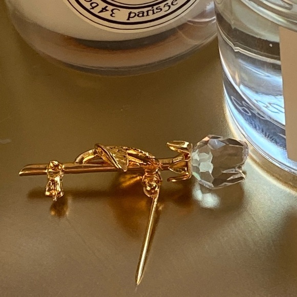 𝅺swarovski gold tone rose pink - Picture 3 of 17